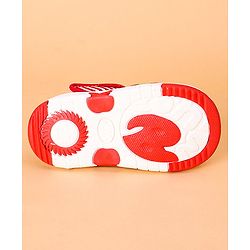 Cute Walk by Babyhug Open Toe Sandals with Velcro Closure Car Patch -  Red