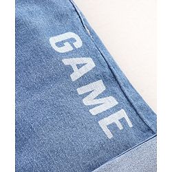 Babyhug Cotton Lycra Mid Thigh Length Denim Shorts Washed - Blue
