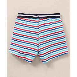 Babyhug 100 % Cotton Dino Print & Striped Briefs Pack Of 3 - Red & White