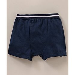 Babyhug 100% Cotton Striped Briefs Space Print Pack of 3 - White Navy