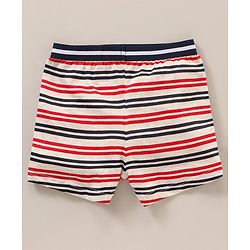 Babyhug 100% Cotton Striped Briefs Space Print Pack of 3 - White Navy