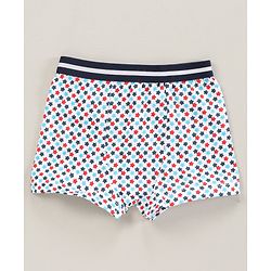 Babyhug 100% Cotton Knitted Briefs All Over Printed Pack of 3 - Blue