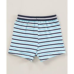 Babyhug 100% Cotton Knitted Briefs All Over Printed Pack of 3 - Blue