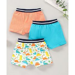 Babyhug  100 % Cotton Briefs Pack of 3 Dino Print - Multicolor
