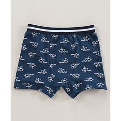 Babyhug 100% Cotton Knitted Briefs All Over Printed Pack of 3 - Blue Red White