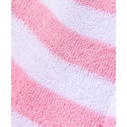 Babyhug 3/4th Sleeves Cotton Bathrobe Striped and Embroidered - Pink