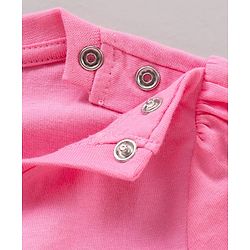 Babyhug Half Sleeves Top & Capri Set Bunny Print - Pink