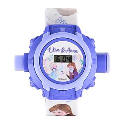 Babyhug Disney Elsa & Anna Digital Projector Watch - Blue