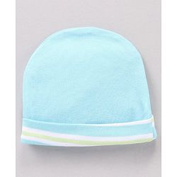Babyhug 100% Cotton Cap Mitten Booties Set Bear Printed - Blue