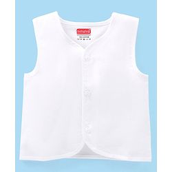 Babyhug Sleeveless 100% Cotton Jhablas Pack Of 3 - White