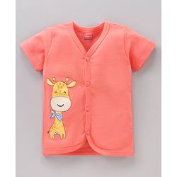 Babyhug 100 % Cotton Vests Animal Print Pack of 3 - Multicolour