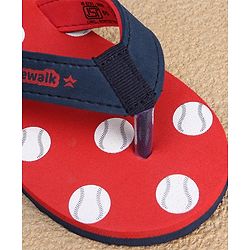 Cute Walk by Babyhug Slip On Flip Flops Dots Print - Red