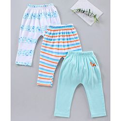 Babyhug Full Length Printed Diaper Leggings Pack of 3 - Multicolor