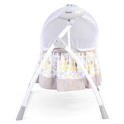 Babyhug Beryl Electronic Auto Swing Cradle With Remote Control - Yellow and Gray