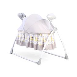 Babyhug Beryl Electronic Auto Swing Cradle With Remote Control - Yellow and Gray
