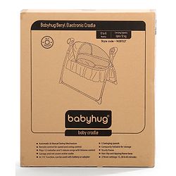 Babyhug Beryl Electronic Auto Swing Cradle With Remote Control - Yellow and Gray