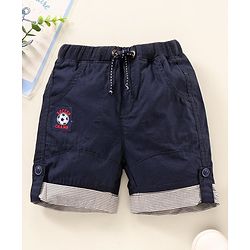Babyhug Mid Thigh Solid Color Shorts - Navy