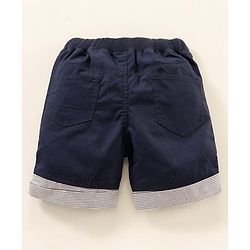 Babyhug Mid Thigh Solid Color Shorts - Navy