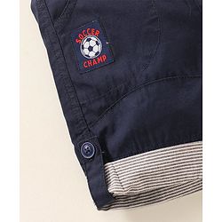 Babyhug Mid Thigh Solid Color Shorts - Navy