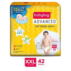 Babyhug Advanced Pant Style Diapers New Born (NB) Size - 64 Pieces, Honeycomb Technology, Cottony Soft Diaper with 3D Leak Guard, Latex & Alcohol Free, Anti-rash & Gentle