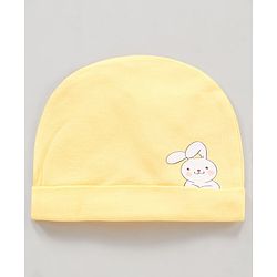 Babyhug 100% Cotton Caps Heart Print Pack of 2 - Pink Yellow