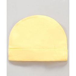 Babyhug 100% Cotton Caps Heart Print Pack of 2 - Pink Yellow