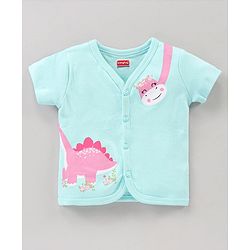 Babyhug Half Selvees Cotton Floral & Dino Printed Vest Pack Of 3 - Multicolour