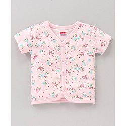 Babyhug Half Selvees Cotton Floral & Dino Printed Vest Pack Of 3 - Multicolour