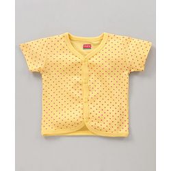 Babyhug 100% Cotton Antibacterial Half Sleeves Vests Rainbow Print Pack of 5 - Pink Blue Yellow White