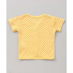 Babyhug 100% Cotton Antibacterial Half Sleeves Vests Rainbow Print Pack of 5 - Pink Blue Yellow White