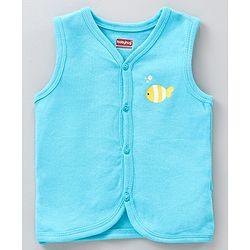 Babyhug 100% Cotton Anti-Bacterial Vests Sea Creatures Print Pack Of 5 - Multicolor