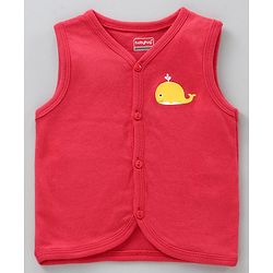 Babyhug 100% Cotton Anti-Bacterial Vests Sea Creatures Print Pack Of 5 - Multicolor