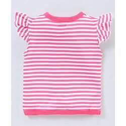 Babyhug 100% Cotton Flutter Sleeves Polka Dots Print & Striped Vest Pack of 3 - Multicolour
