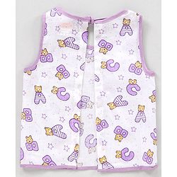Babyhug 100% Cotton Sleeveless Jhablas Alphabets Print Pack of 3 - Multicolor