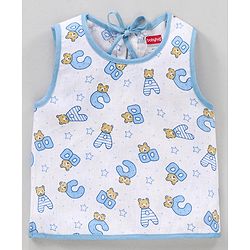 Babyhug 100% Cotton Sleeveless Jhablas Alphabets Print Pack of 3 - Multicolor
