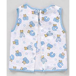 Babyhug 100% Cotton Sleeveless Jhablas Alphabets Print Pack of 3 - Multicolor
