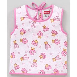 Babyhug 100% Cotton Sleeveless Jhablas Alphabets Print Pack of 3 - Multicolor