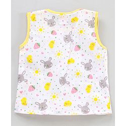 Babyhug 100% Cotton Jhabla & Bloomer Animal Print - Yellow