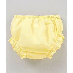 Babyhug 100% Cotton Jhabla & Bloomer Animal Print - Yellow