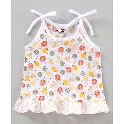 Babyhug 100% Cotton Fruit Printed Jhabla With Bloomer - Multicolour