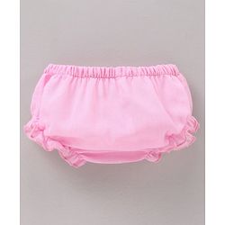 Babyhug 100% Cotton Vest With Bloomer Printed - Pink White