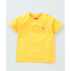 Babyhug Half Sleeves Solid T-Shirts Pack of 3 - Navy Blue Yellow