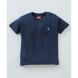 Babyhug Half Sleeves Solid T-Shirts Pack of 3 - Navy Blue Yellow