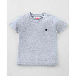 Babyhug Half Sleeves Solid T-Shirts Pack of 3 - Orange Grey Green