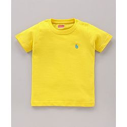Babyhug Cotton Knit Half Sleeves T-Shirt Solid Pack Of  3 - Green Yellow Blue