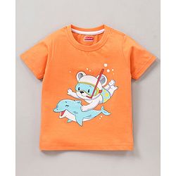 Babyhug Half Sleeves T Shirt Pack of 3 - Blue Orange Yellow