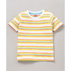 Babyhug Half Sleeves T Shirt Pack of 3 - Blue Orange Yellow