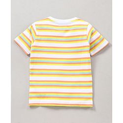 Babyhug Half Sleeves T Shirt Pack of 3 - Blue Orange Yellow