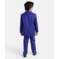 Babyhug Full Sleeves Solid Party Wear Suit - Navy