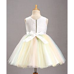 Babyhug Sleeveless Party Wear Tutu Frock Corsage Applique - Multicolor
